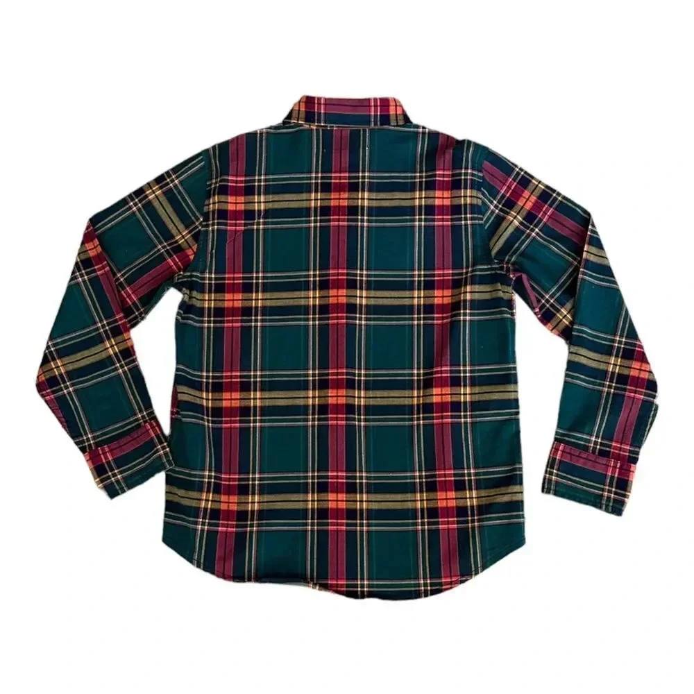 OLD NAVY | Green -Orange | PLAID SHIRT